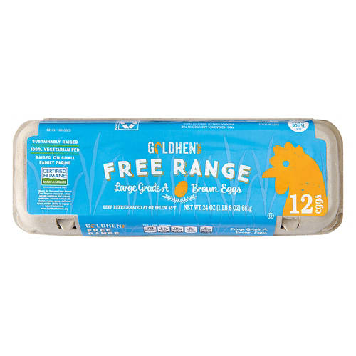 Goldhen Free Range Large Brown Grade A Eggs, 12 count